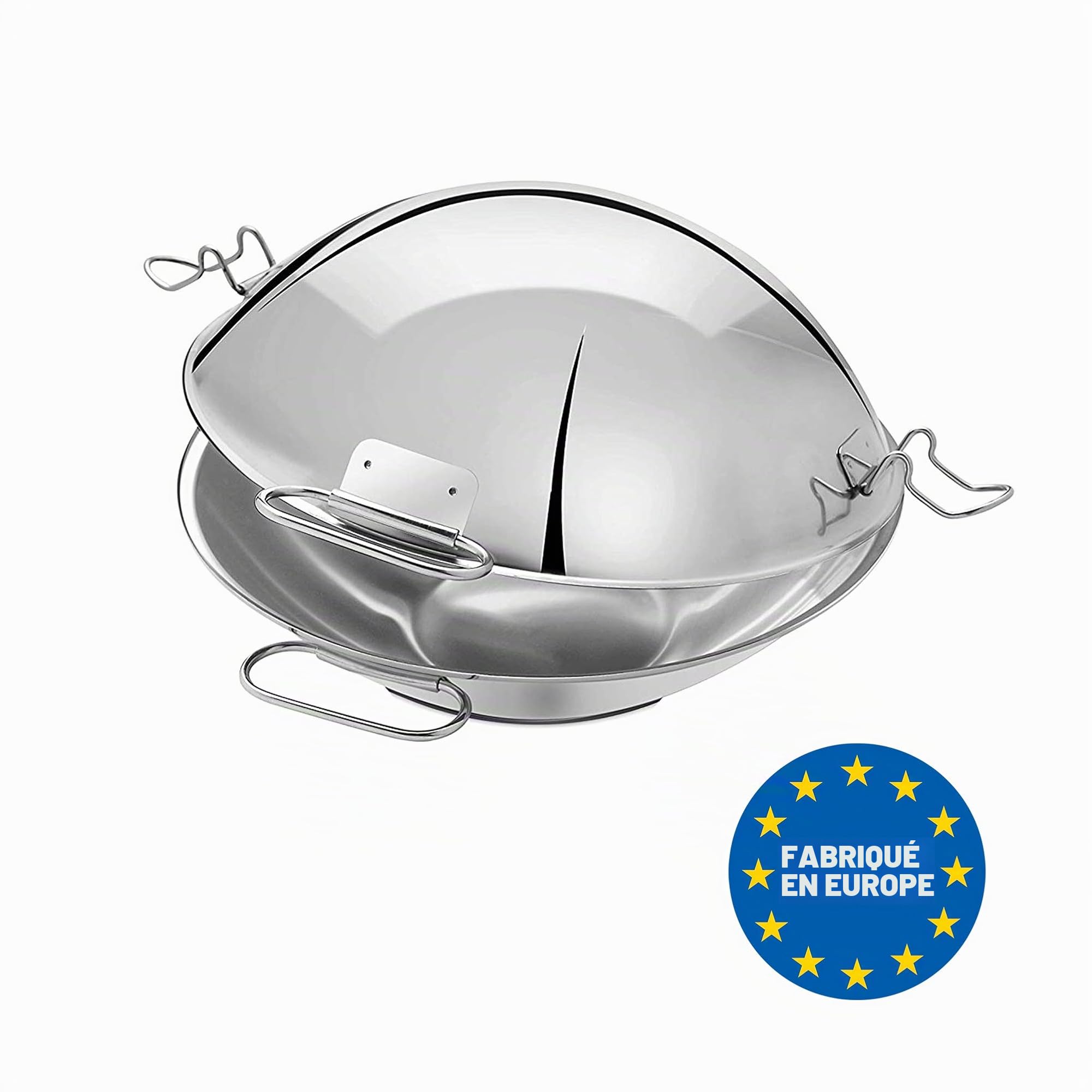 Artame ART32803 – Cataplana, Sauteuse, Wok - Tous Feux Dont Induction, INOX 18/10, Ø 30cm, Argent