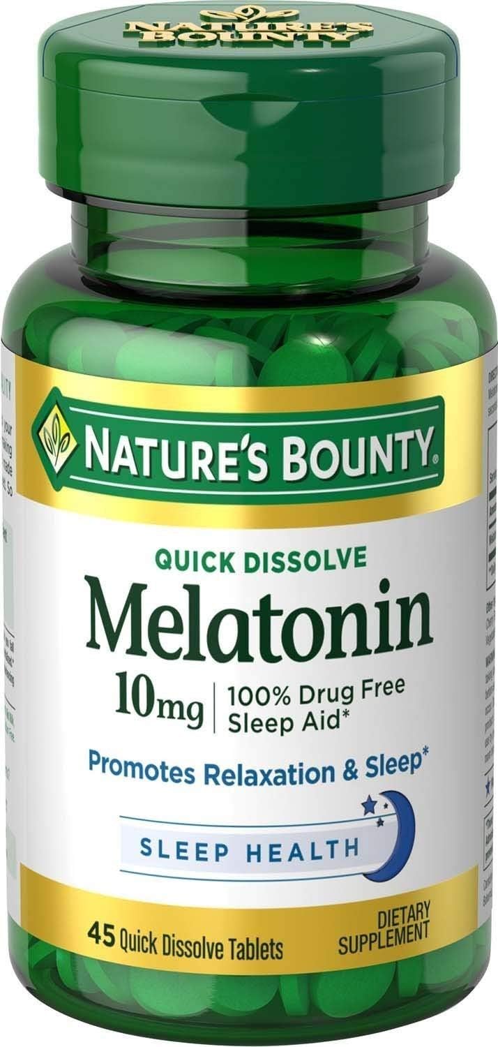 Nature's Bounty Melatonin 10 mg Quick Dissolve Tablets 45 ea (Pack of 12)