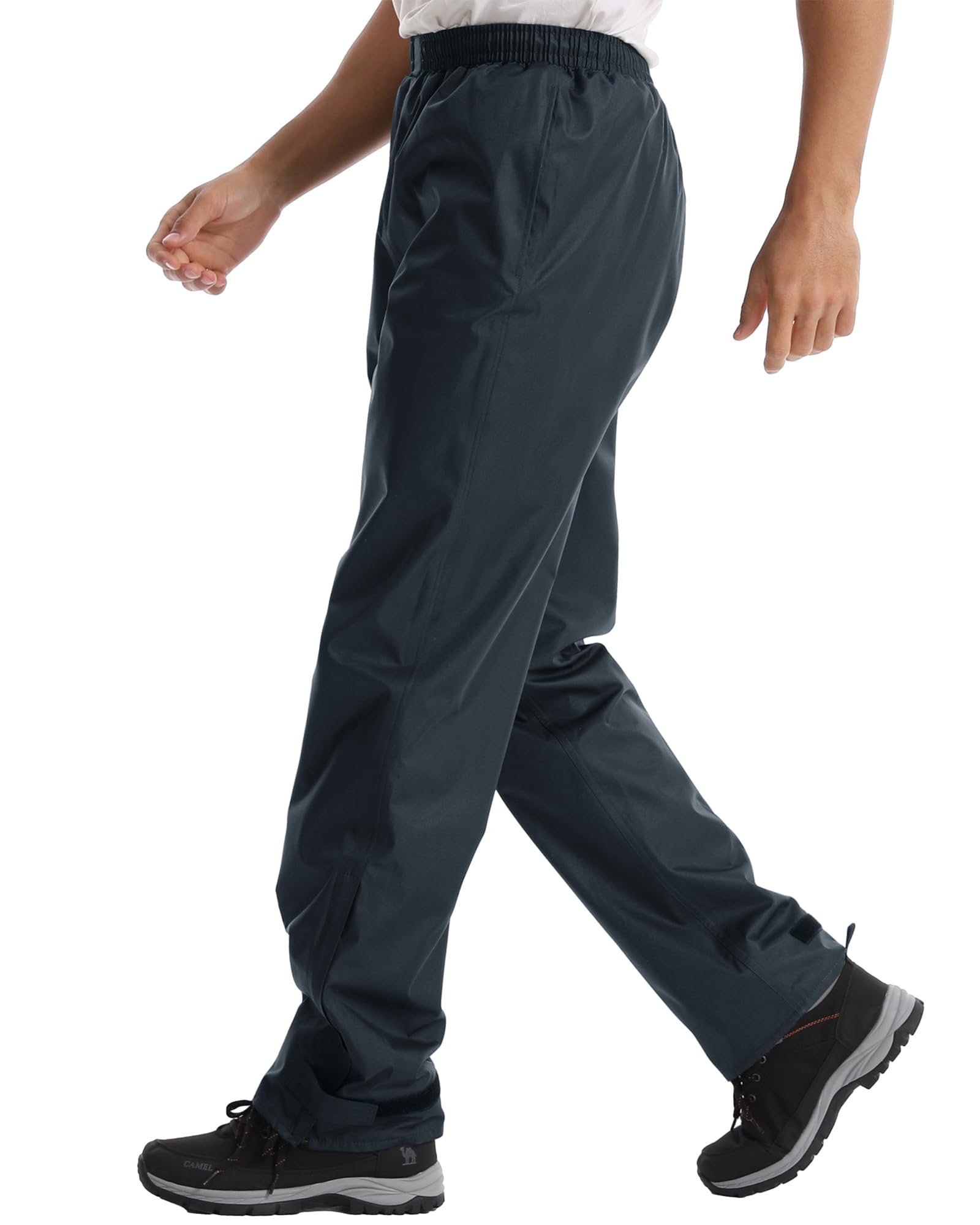 iCreek Pantalons imperméable Homme Pantalon de Pluie Homme Coupe-Vent Respirants Moto Pantalon Pluie Velo Pantalon de Cargo Travail pour l'extérieur Convient,la randonnée，Gris