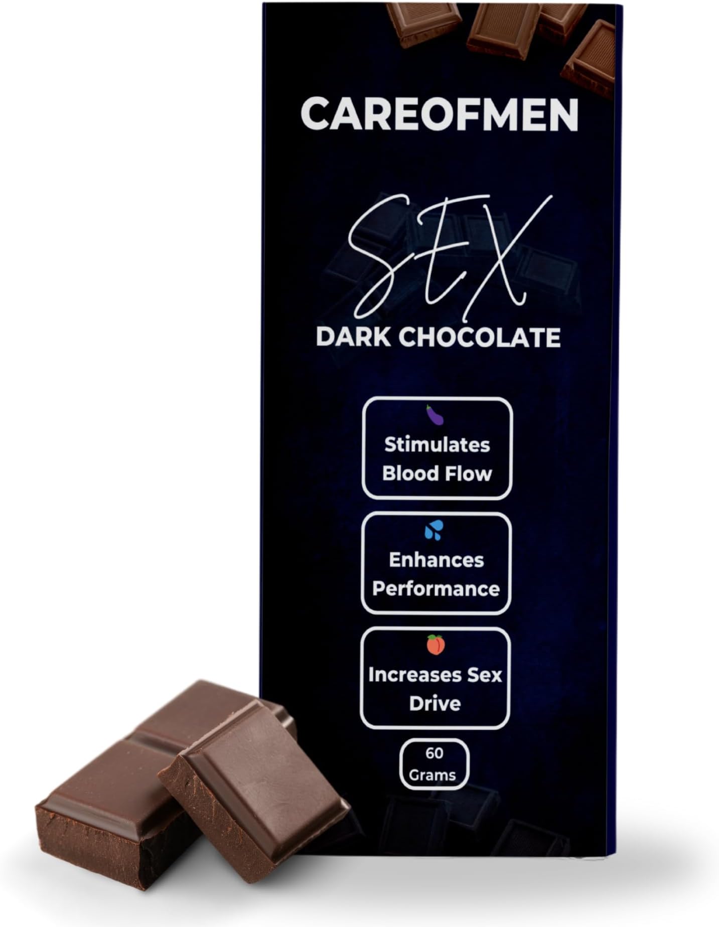 HIMAALAAYAS Careofmen Dark Chocolate Bar 60 Grams | Luxurious Dark Chocolate for Uplifting Mood & Vitality | Ideal for Men & Women,Vegetarian and Gluten-Free Delight