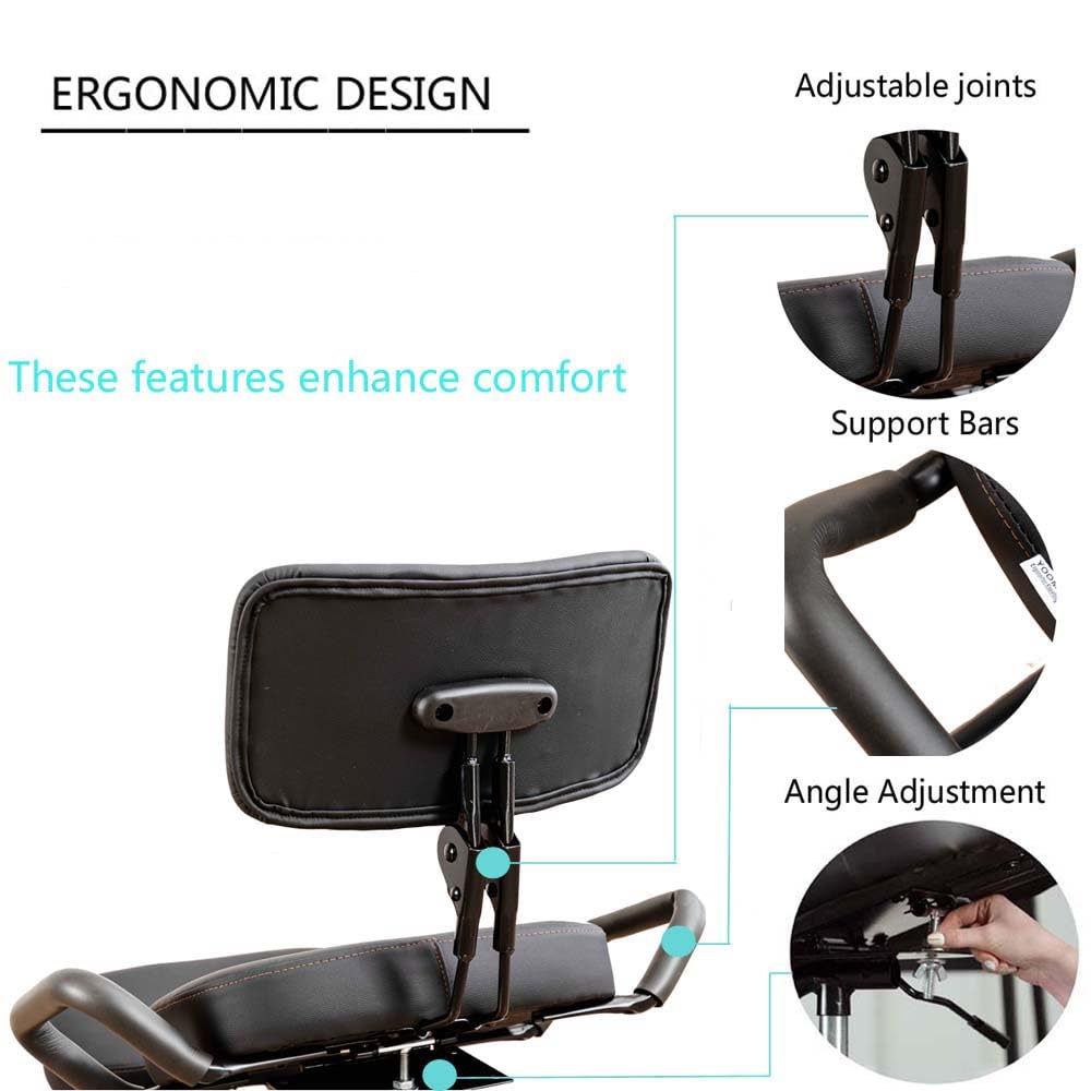 Silla ergonómica de escritorio para rodillas con soporte para la espalda, taburete ajustable para el hogar y la oficina, mejora tu postura con un asiento en ángulo, cojines gruesos y cómodos
