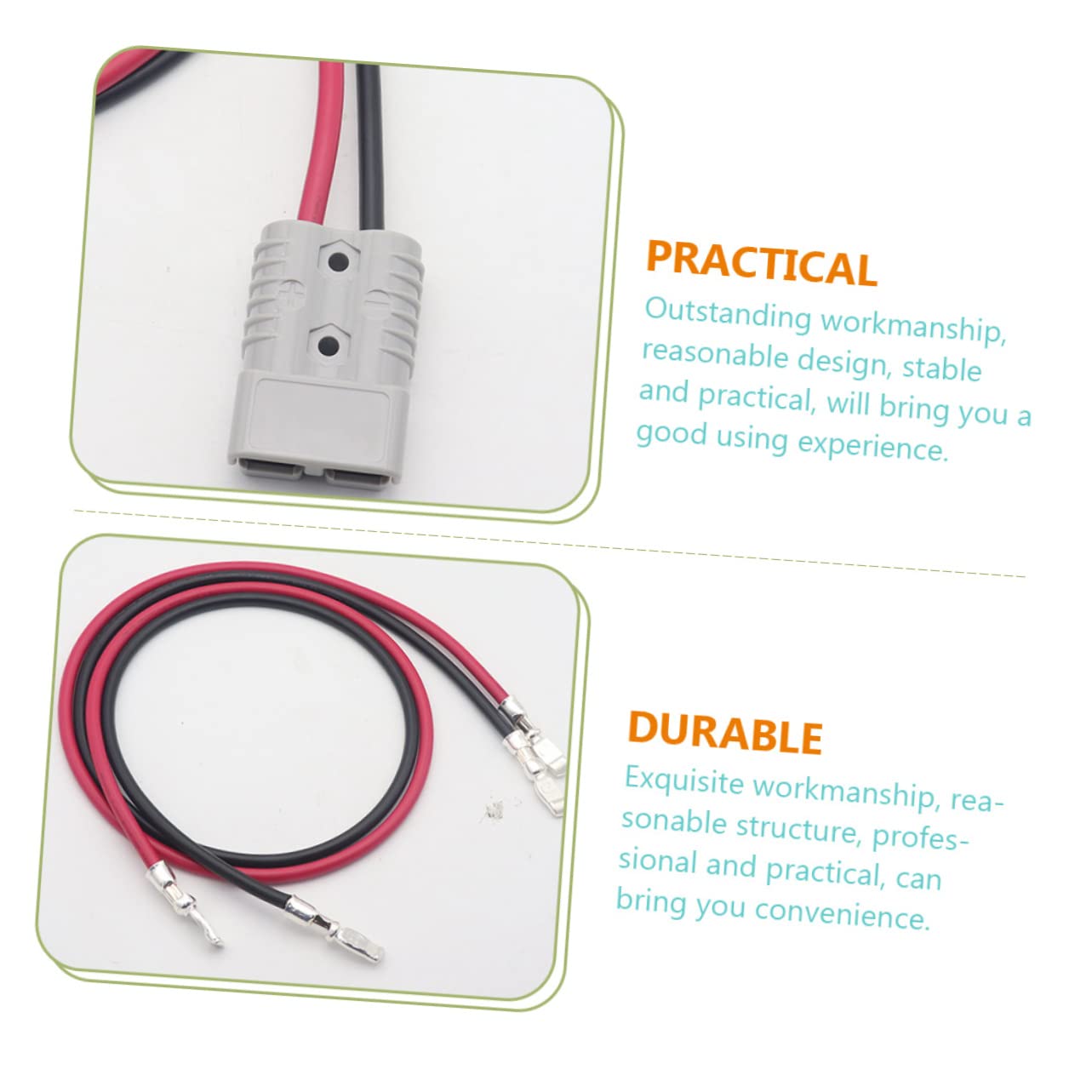 Cabilock Adapter Kabla Zasilającego Do Akumulatora Samochodowego i Przewód Przedłużający z Gumową Powłoką Wytrzymały i Bezpieczny Do Zastosowań Przemysłowych i Wojskowych