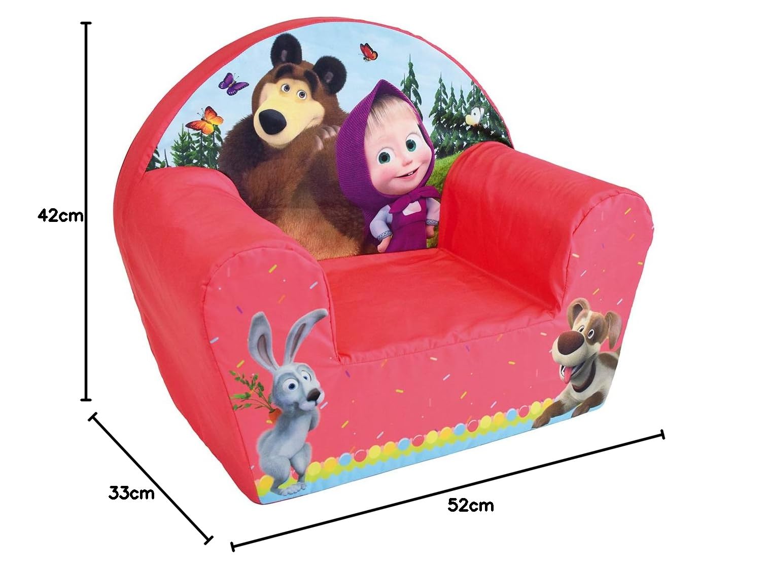 Fun House Bambino 713340 Masha ET MICHKA - Poltrona Club Origine Francia, L.52 x P.33 x H.42 cm