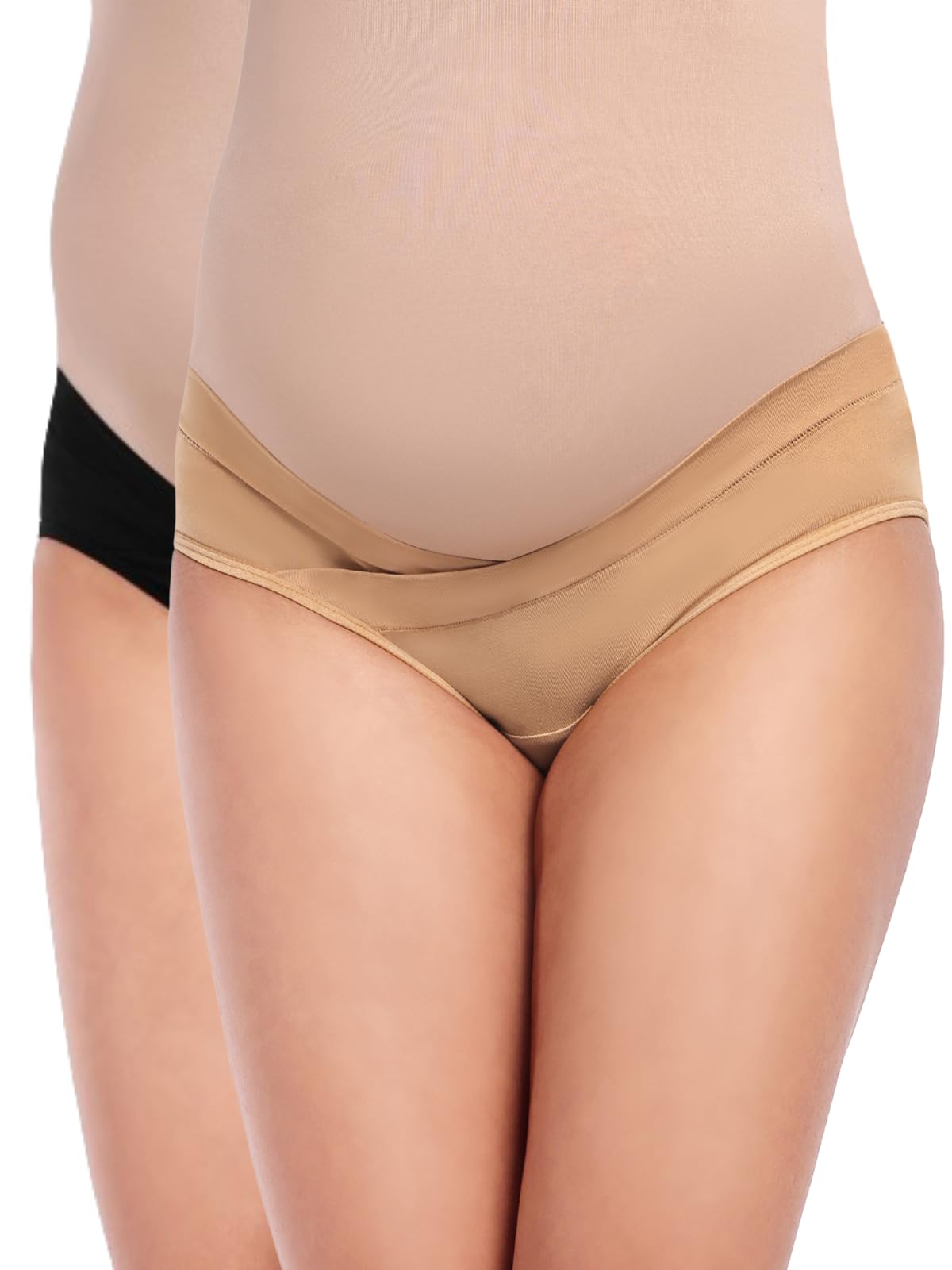 Pack of 2 Maternity Panties, Low Waist, v Shape