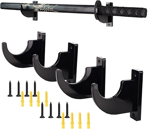 WANLIAN Sword Wall Mount Display Hooks Acrylic Sword Holder Katana Wall Stand for Lightsaber, Katana, Demon Slayer Samurai Sword Hanger Weapon Rack