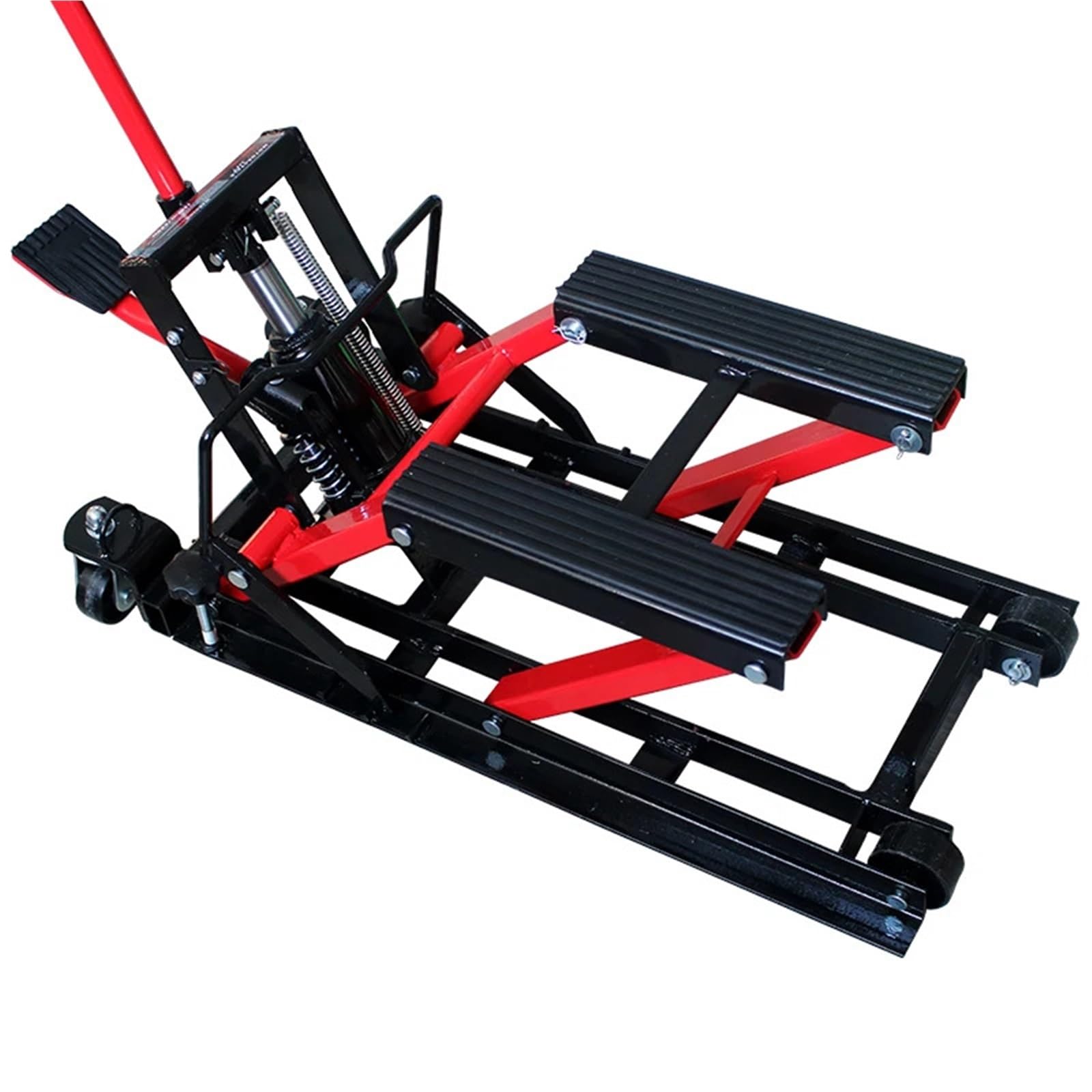 OLSKFUH Hydraulic Motorcycle Scissor Jack 1500 Lbs Load Capacity Adjustable Portable Hoist Stand Lift Tool Non-Slip Rubber For Repair Vehicle,