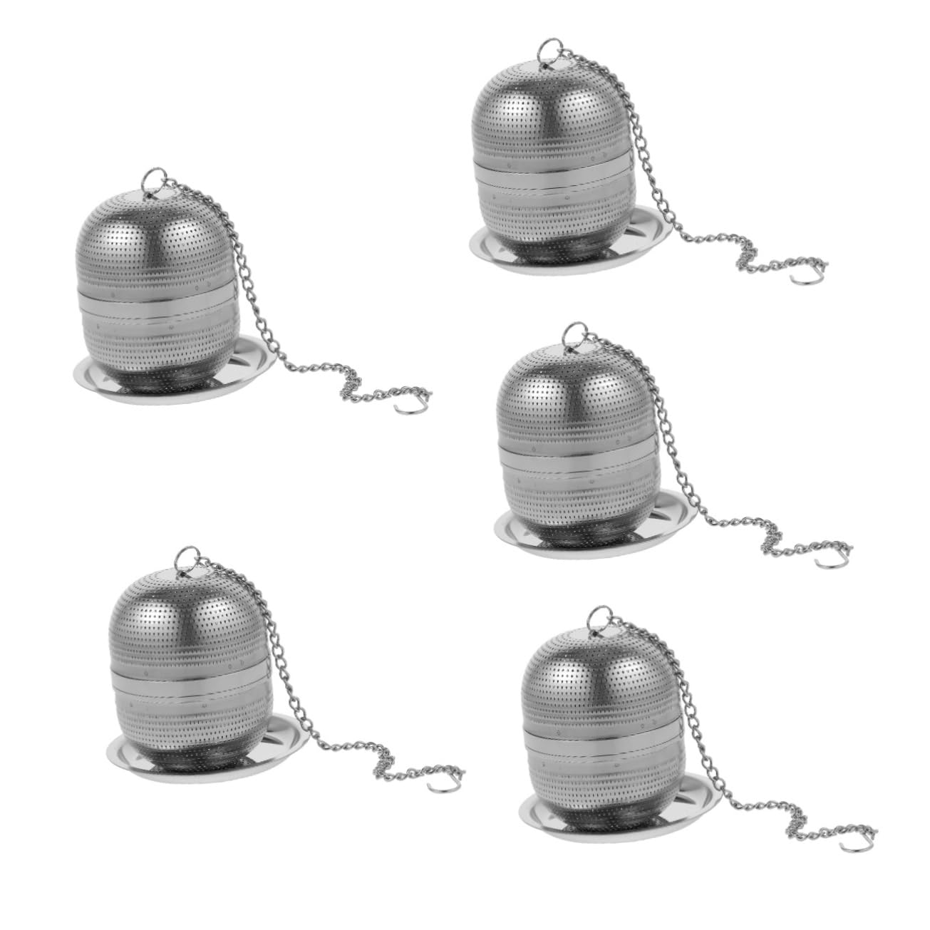 PRETYZOOM 5 Piezas Filtro De Bandeja De Goteo Bola De Té Para Té De Hojas Sueltas Colador De Té Cafetera De Té Para Té Helado Té Reutilizable Más Empinado Soporte De Té Para Té Suelto