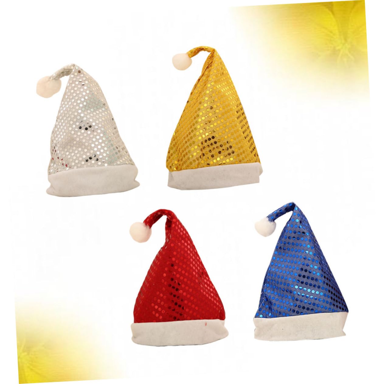 Abaodam 3 Sets Weihnachten Glitzer Weihnachtsmütze Pailletten Dekoration Kopfschmuck Erwachsene Partei Liefert 4 Stück * 3