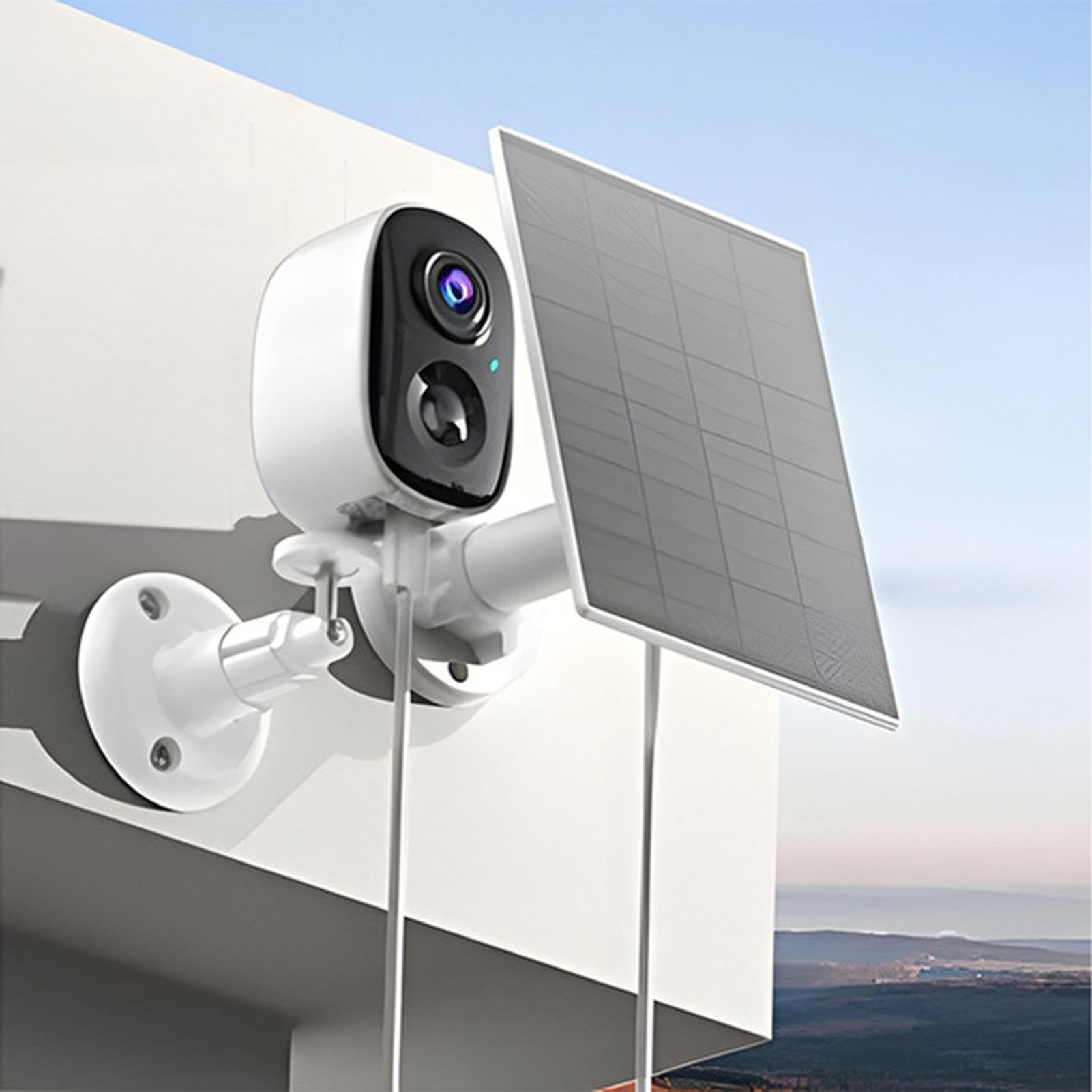 Pannello Solare per Telecamera di Sicurezza Supporto da Parete IP66 | Caricatore Solare Esterno per Telecamera per Campanello Luce da Campeggio Power Bank Casa Scuola Ristorante