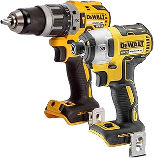 Dewalt Chave de impacto sem fios LXT de 18 V sem escovas DCF887N e berbequim combinado DCD796N apenas corpo, pacote duplo