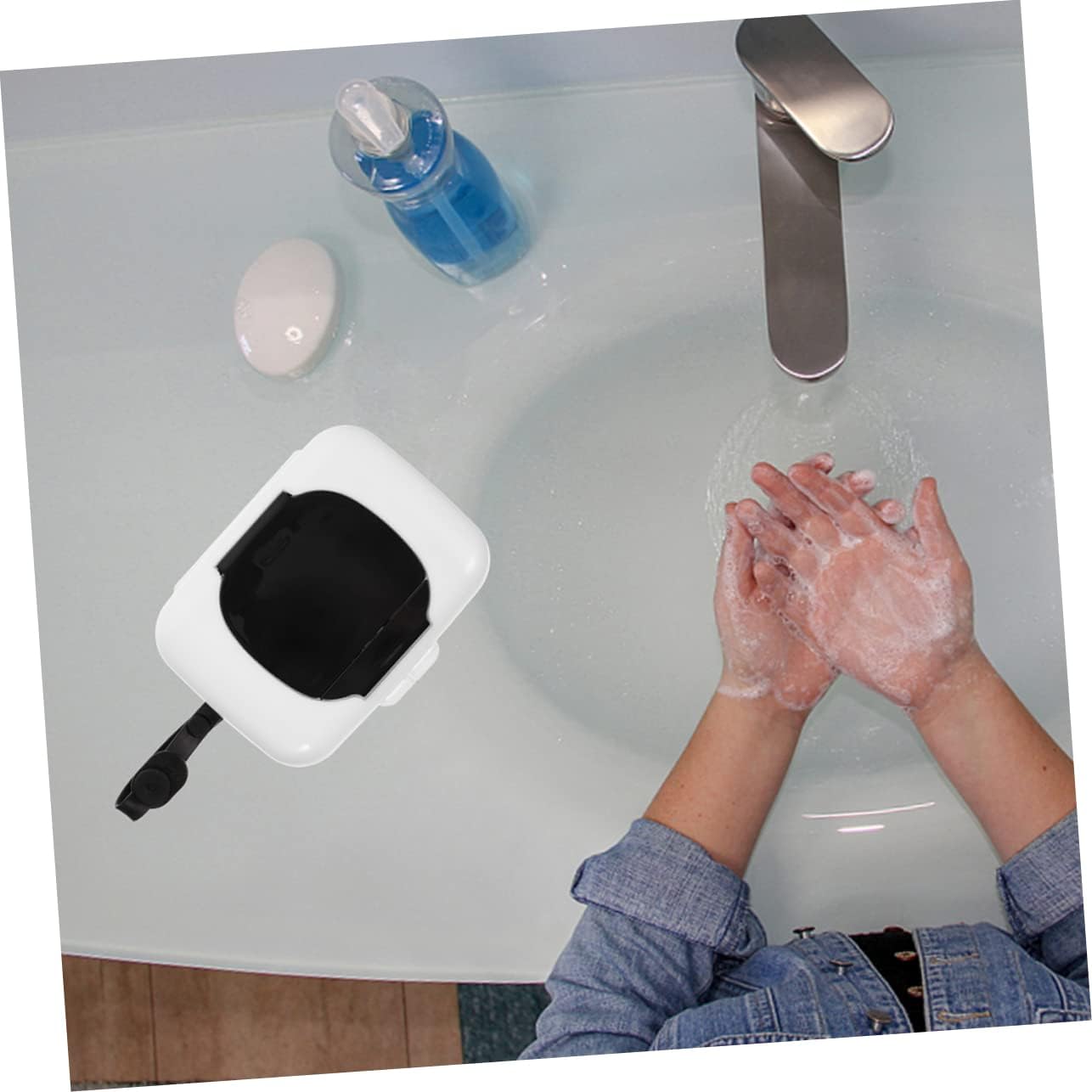 2pcs Travel Wipes Dispenser Case Saline Wet Tissue Box for Adults Portable Wipes Holder for Outdoor Use