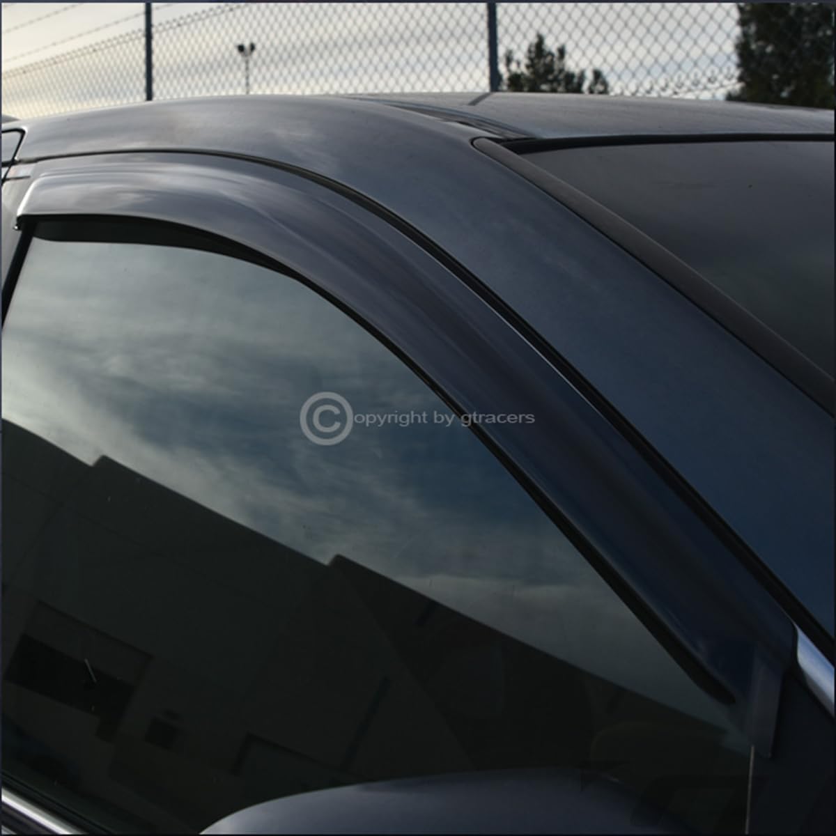 R&L Racing Smoke Sun/Rain Guard Deflector Window Visor Compatible with 2005-2010 Jeep Grand Cherokee