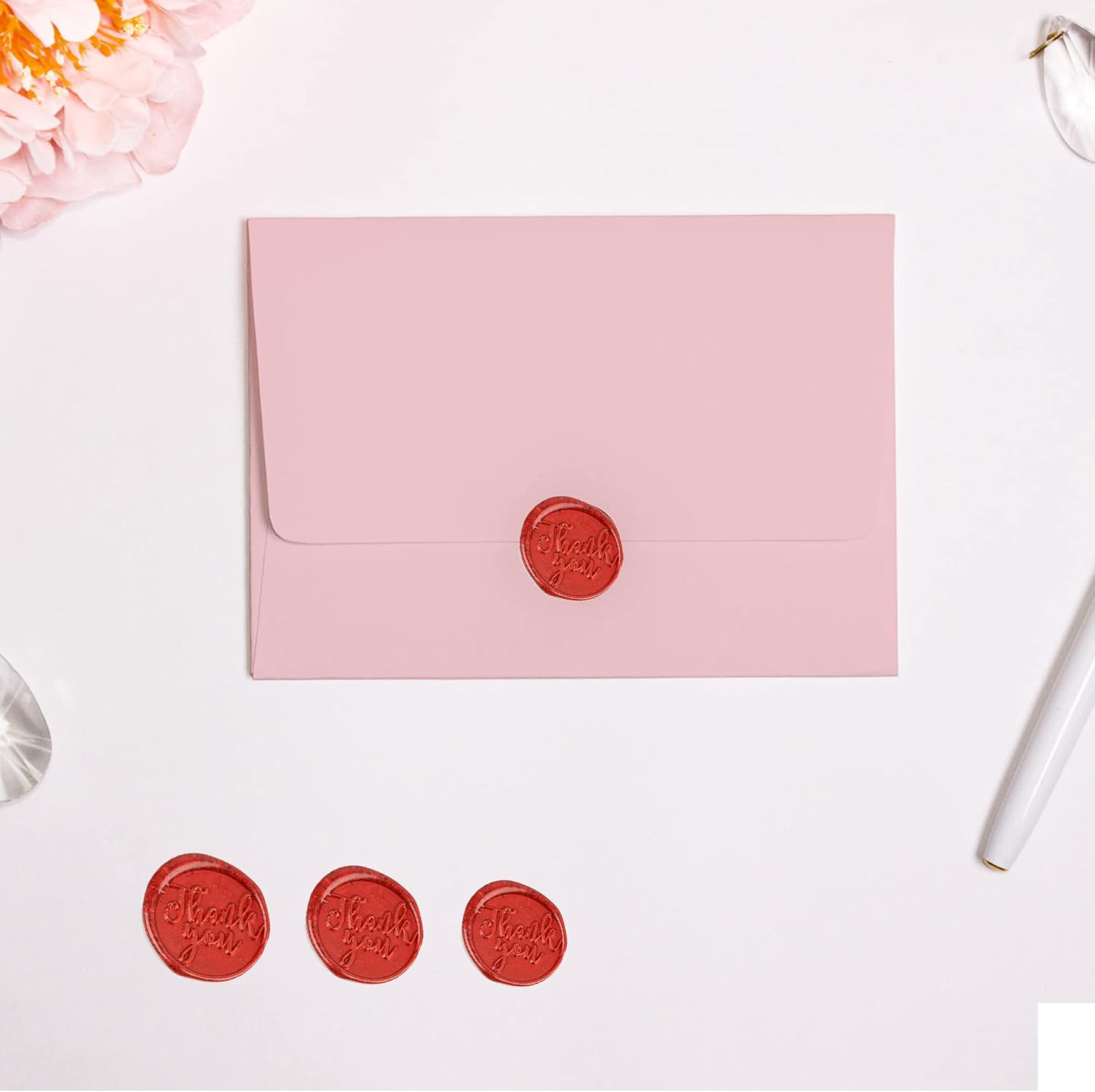 102 Pieces Octagon Wax Seal Beads, Premium Metallic Red Sealing Wax Beads for Letters and Certificates, Valentine’s Day Cards, Wedding Invitations, Gift Wrapping, Christmas Card