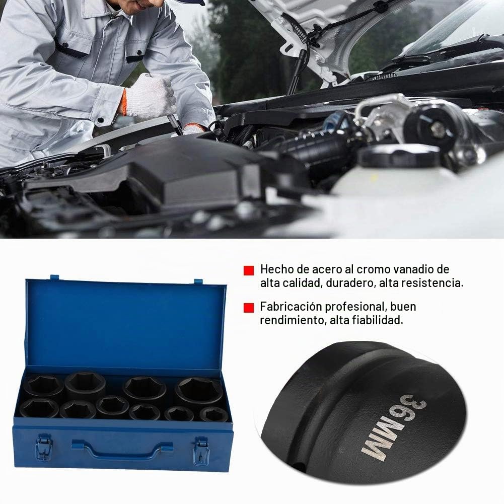 Drive Impact Socket Set, Drive Deep Impact Socket Resistente A La Corrosión De Para Vehículos