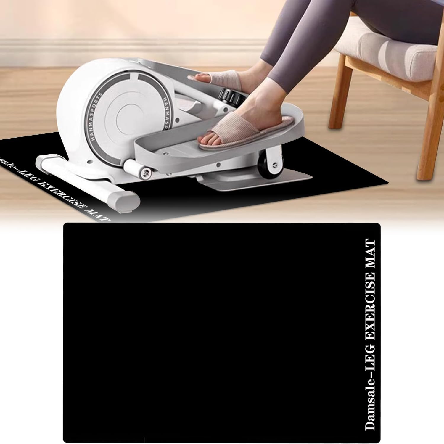 Non-Slip Workout Mat for Under Desk Ellipticals, Ellipse Machine Mat, Exercise Mat for Under Desk Bike Pedal Exerciser, Apply to Foot Leg Pedal Exerciser 6mm Thick Stability &Floor Protection