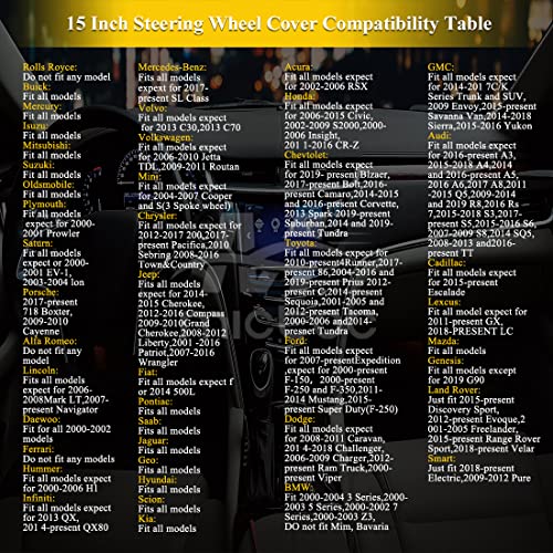 Mictoc Baja Steering Wheel Cover With Ethnic Style,15 Inch Coarse Flax Cloth Odorless Steering Wheel Protection,Universal Fit Most Car #TOP5