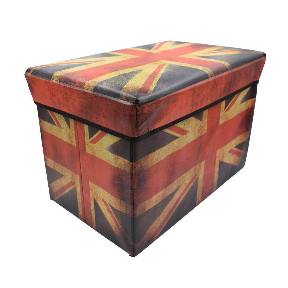 BuenoVida Stool for Sitting in Living Room Storage Stool for Sitting Storage Box for Toys of Kids - Owl Printed Foldable Stool (31 x 31 x 48 cm)-image-39