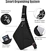 OSOCE Sacoche Homme Bandouliere Sac Poitrine Homme Portefeuille en Bandoulière Sacoche Antivol Léger Multi-Fonctionnel Sling Bag Imperméable Crossbody Sac Noir #2