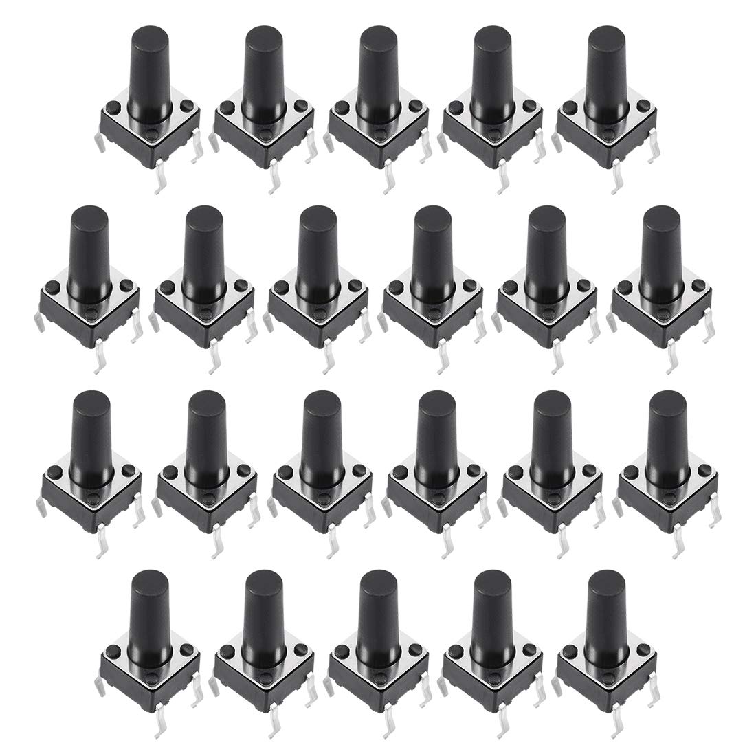 uxcell 6x6x12mm Panel Mini/Micro/Small PCB Momentary Tactile Tact Push Button Switch DIP 26PCS