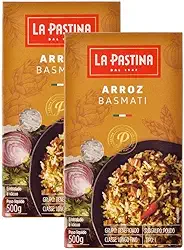 Arroz Indiano Basmati La Pastina Kit Com 2 Unidades 500g