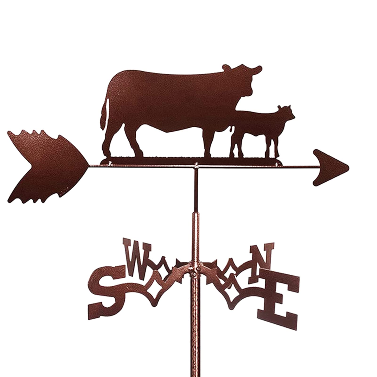 WIQUYBML Animal Metal Weathervane Cattle Weather Vanes Retroc Wind Vane for House Garage Cupola Garden Roof Paddock Direction Indicators