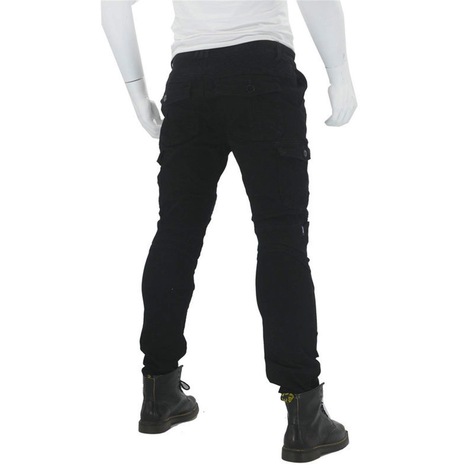 Jeans da Moto Pantaloni da Motociclista in Denim Impermeabili Protezione Impermeabile Pantaloni da Moto da Ciclismo Jeans da Motociclista Elasticizzati con 4 Protezioni