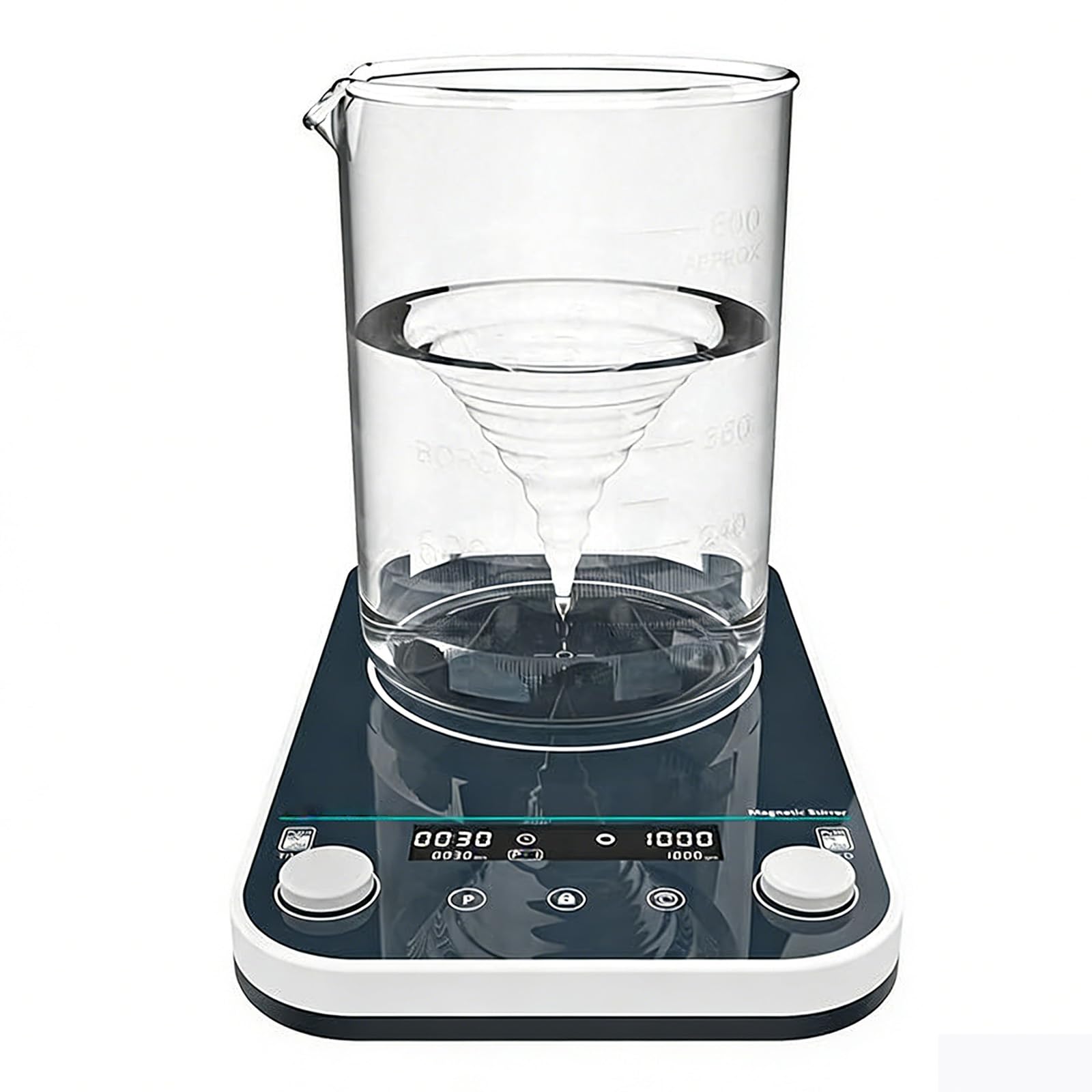 Labor-Magnetrührer, 2 L/5 L/10 L Großer Digitaler Mixer Mit Gehärteter Glasplatte, Einstellbare Geschwindigkeit Und Zeit, 9 Programmspeicher, Vorwärts-/Rückwärtsdrehung