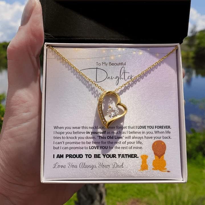 Fa Gifts To My Daughter Necklace from Dad – Meaningful Jewelry Gift with Message Card & Box | Birthday, Graduation, Christmas, or Valentine’s Day Gift for Daughter from Father - Image 6