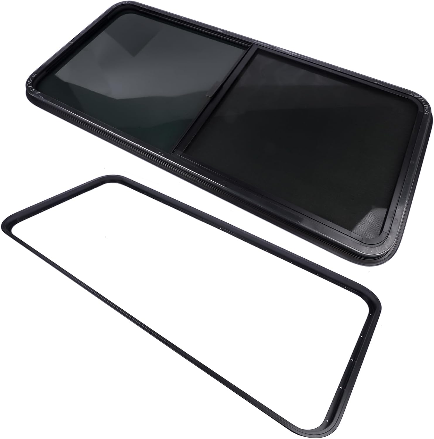 48" Width X 22" Height Horizontal Slider RV Window W/Screen & Interior Replacement Trailer RV Camper Window