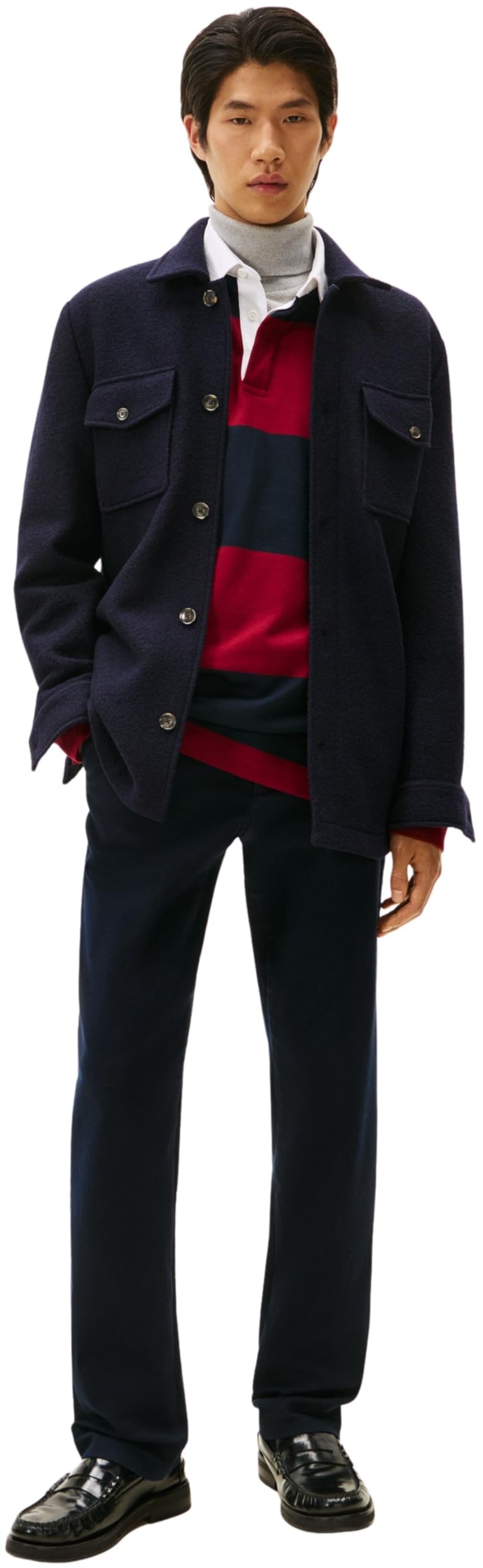 Tommy Hilfiger Uomo Pantaloni Chino Brushed Twill Straight Fit