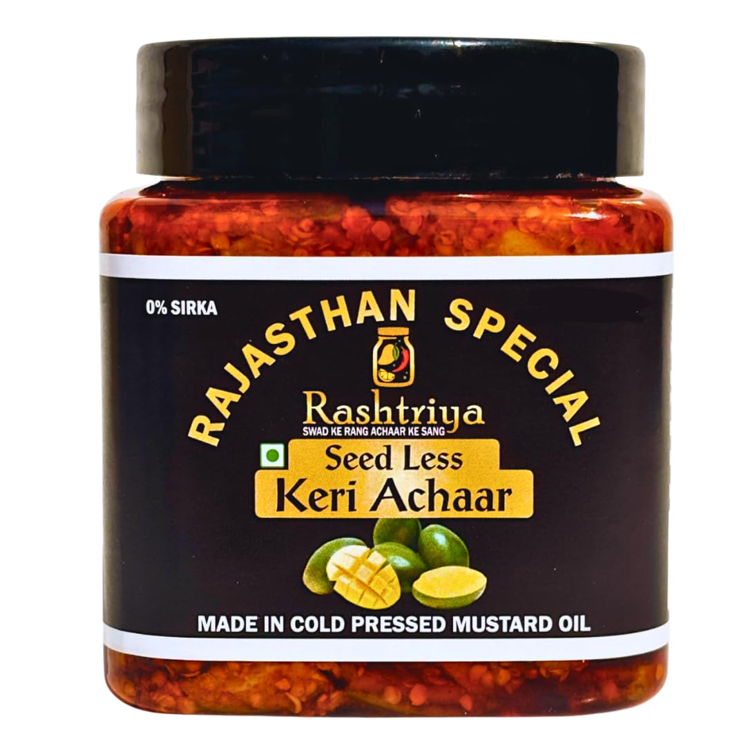 RASHTRIYA ACHAAR Seesdless Mango Pickle | Traditional Indian Style Achar with Tangy Spices | Perfect with Roti, Paratha, Khichdi & Snacks | Flavourful Mango Pickle for Dining and Travel | Made in Cold Pressed Mustard Oil | No Vinegar ( Sirka ) Pickle.-image-23
