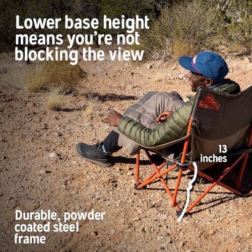 Image of Kelty Low Loveseat Nest -Two Person Camping Chair with 2 Removable Blankets, Lower to the Ground, Slight Recline, Insulated Beverage Holders, Roll Tote Storage, 2024 (Beluga)
