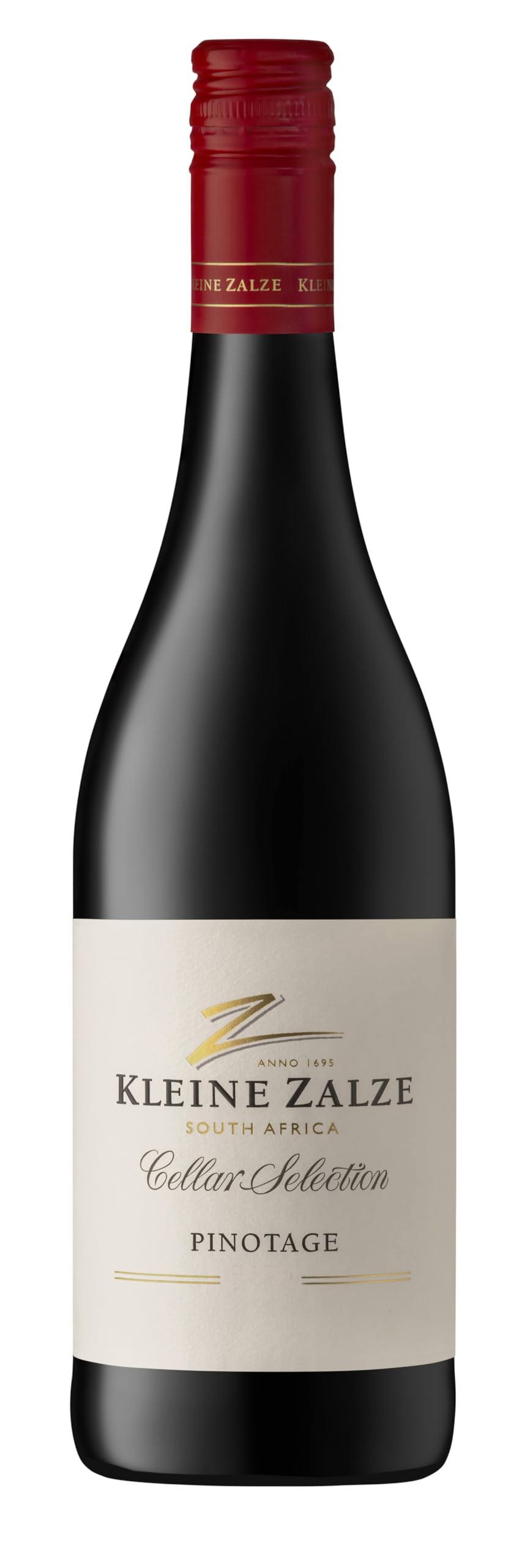 MARKE Kleine Zalze Cellar Selection Pinotage 2023 – 6er Karton (6 x 0,75L) Trockener Rotwein aus Stellenbosch, Südafrika - Barrique Ausbau - Pflaume & Röstaromen (Pinotage)