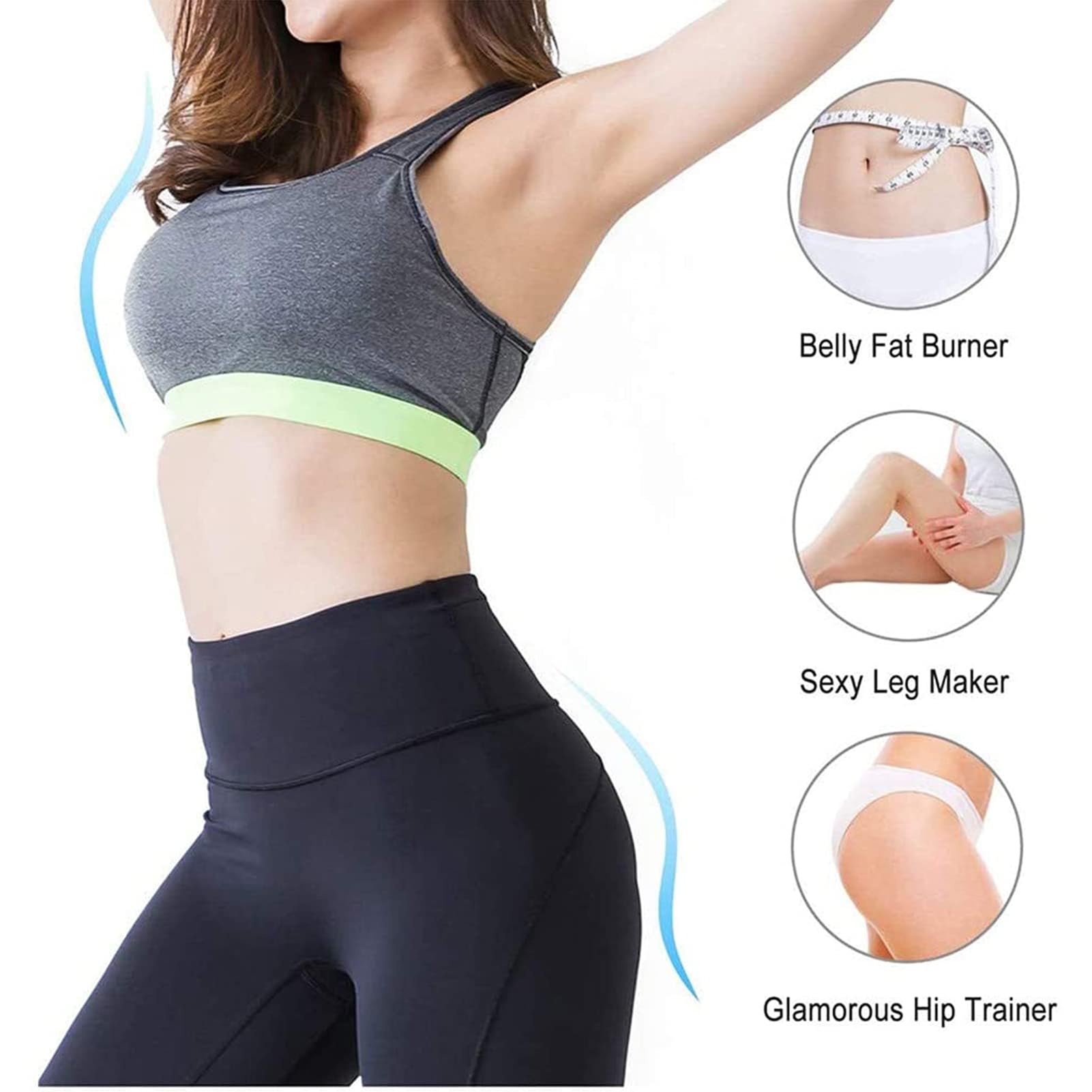 Elektrische Afslankgordel in de Taille, 4 Intensiteitsniveaus, Fitness- trilapparaat voor Gewichtsverlies voor Taille, Buik, Heup, Arm, Beengewichtsverlies, Draadloos Model