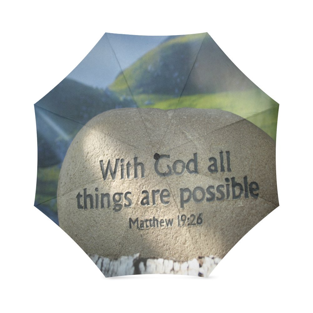 Christmas/Thanksgiving Gifts Bible Verses With God All Things Are Possible Umbrella