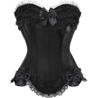 Plus Size Corset Top for Women Bustier Lace up Gothic Lingerie Burlesque Costume Dress