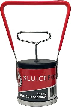 Sluice Fox Huntley Sweeper Magnet Magnetic Pickup Tool for Gold Panning & Black Sand Separation Handheld Prospecting Magnet 8 lb, 16 lb, 35 lb, 50 lb, or 75 lb