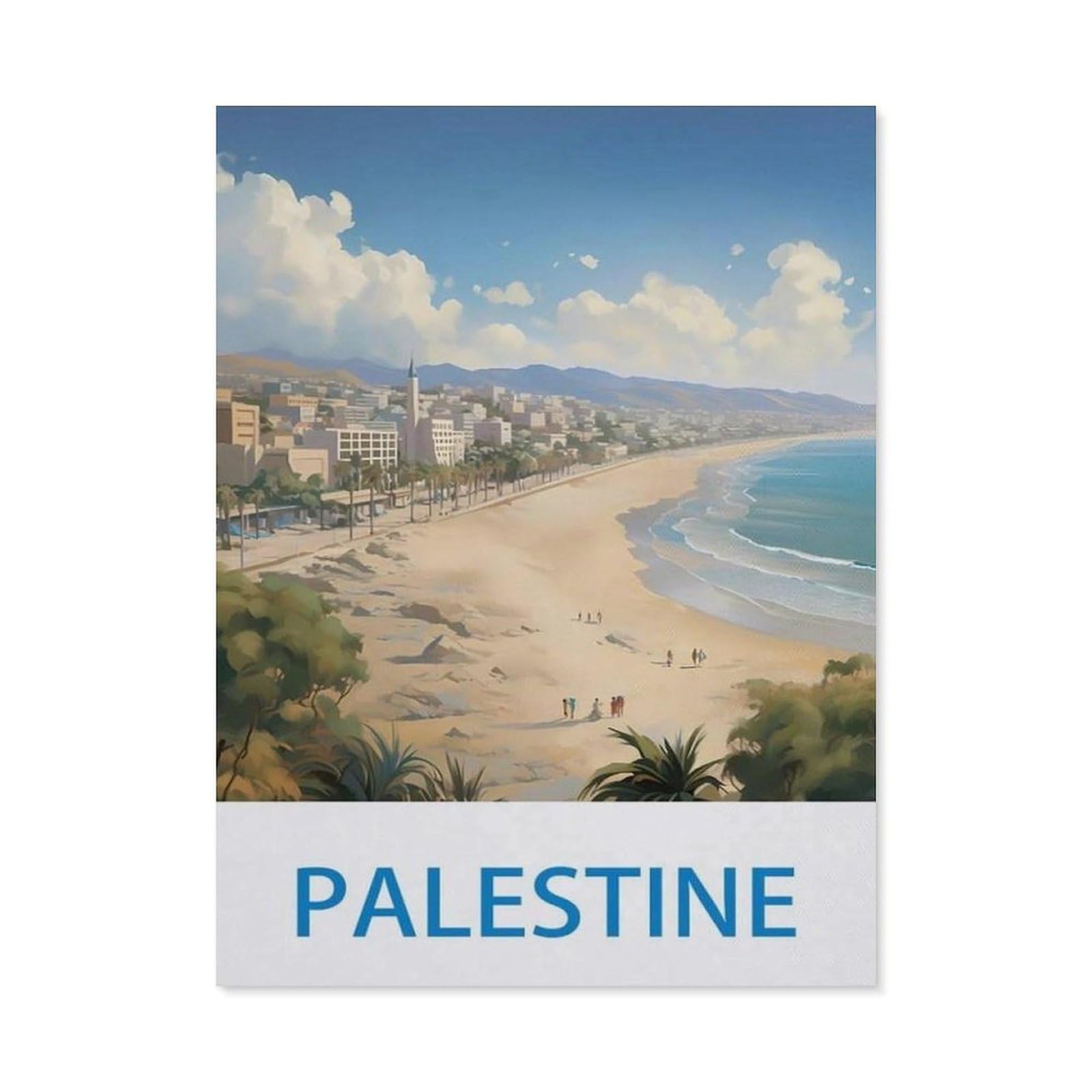 BEAYODKP 5D DIY Diamond Painting Kit，Palestine，Crystal Mosaic Full Drill Round Diamond Painting Embroidery Accessories（50 x 60 cm/19.68 x 23.62 inches）-CK31