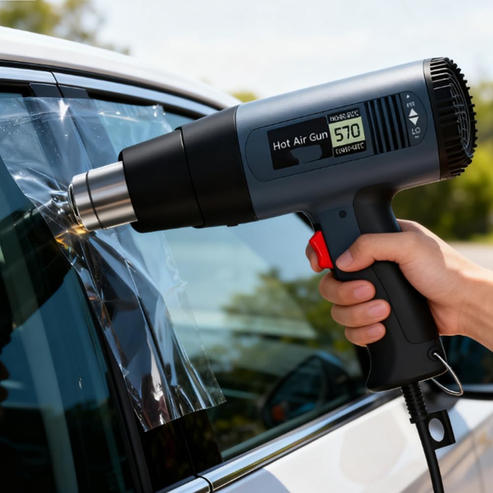Heat Gun 2000W (60°C-650°C) Fast Heating Heavy Duty Hot Air Gun Kit Variable Temperature Control with 4 Nozzles for Crafts, Shrinking PVC