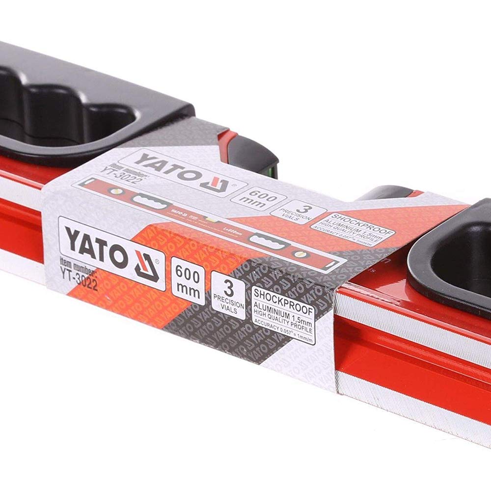 Yato YT-3024 Professional Spirit Level - 1000mm T Type, Magnetic, Impact Resistant Plastic, 45° Inclination, Industrial Tool 1