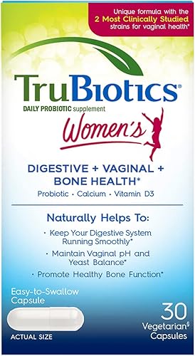 TruBiotics Probióticos para mujeres Probióticos para la salud digestiva, vaginal y ósea, formulado con bifidobacterias para un intestino saludable y