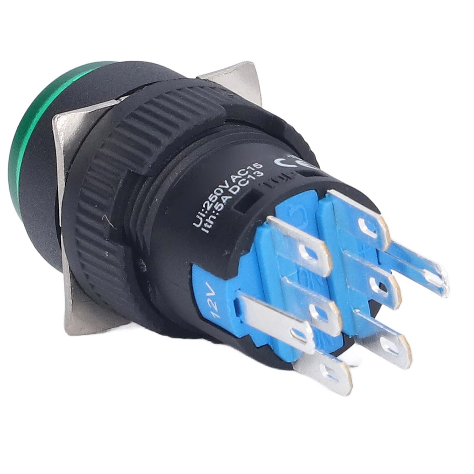 Set di Interruttore del Pulsante, 2 modalità di Azione da 16 mm Switch di Spinta momentaneo 8 Pin con Luce for Il Controllo