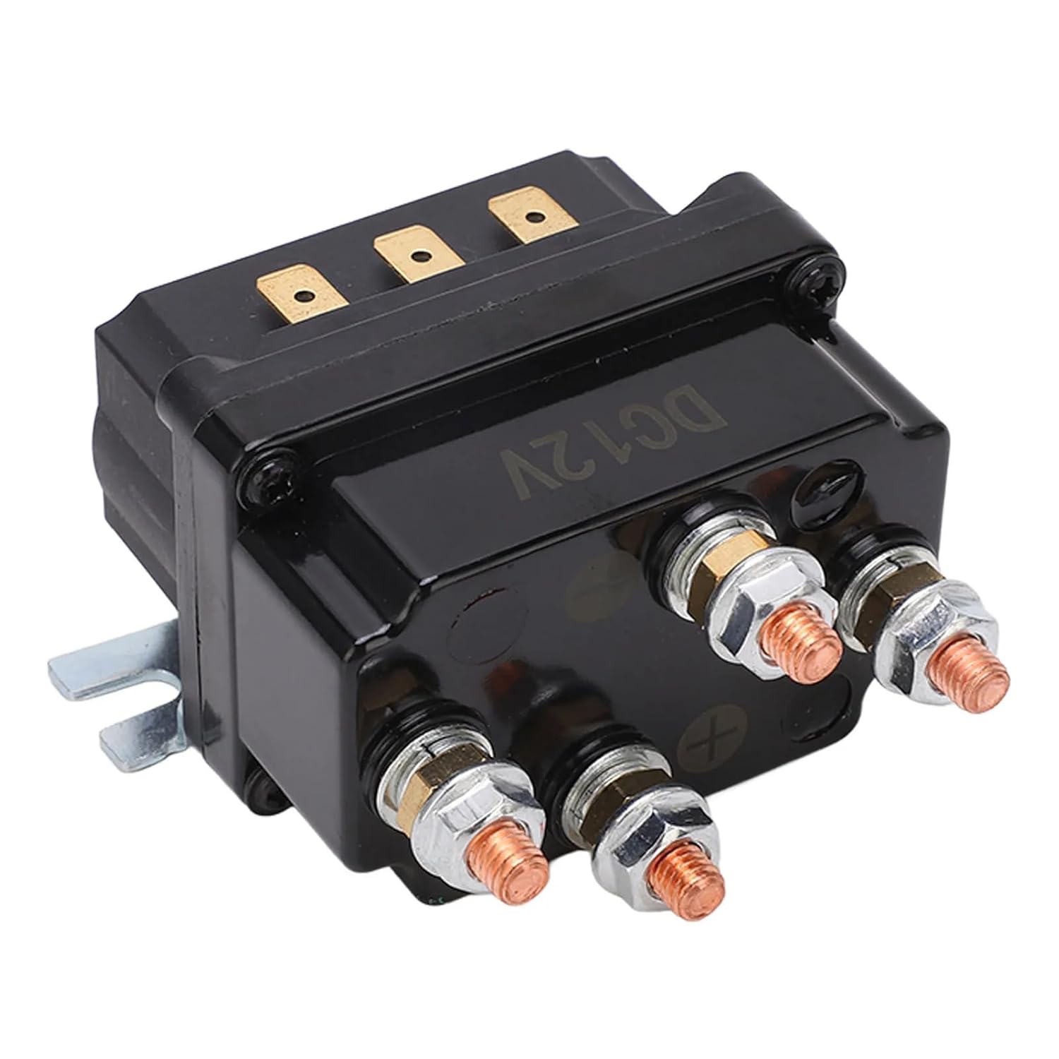 Heavy Duty 250A Waterproof Winch Relay, 12V ABS Brass Electric Control System with Integrated Design for Off Road Vehicle
