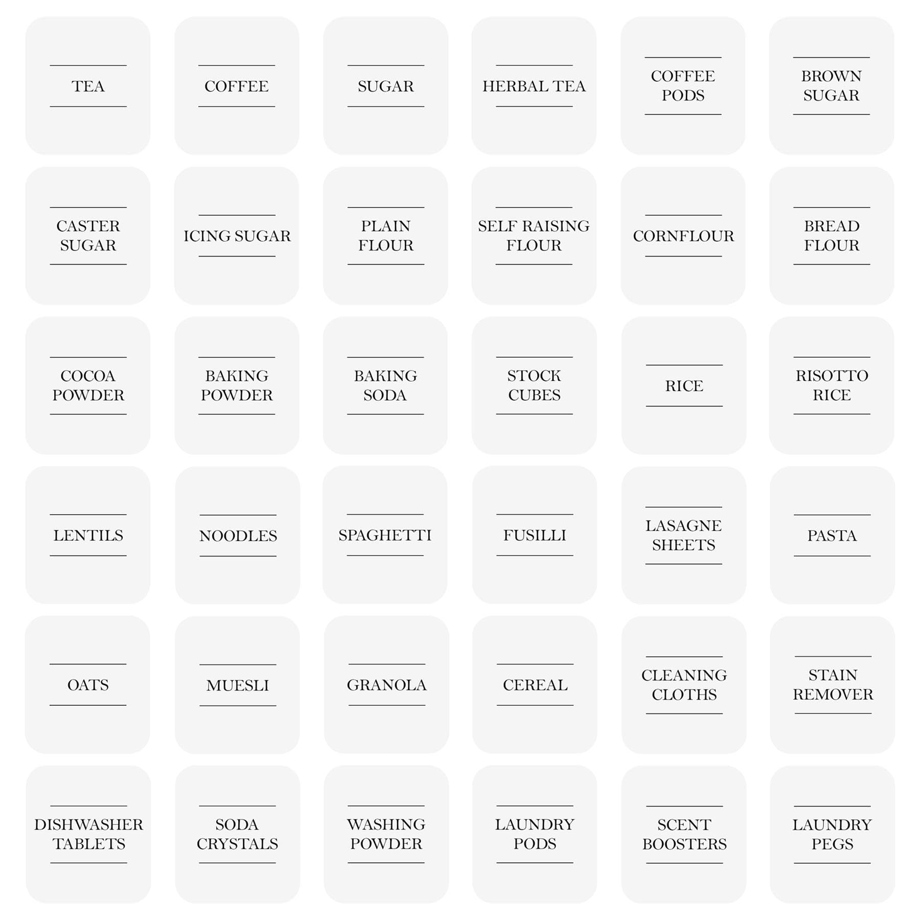 Argon Tableware - Storage Jar Labels - Pack of 216 - White