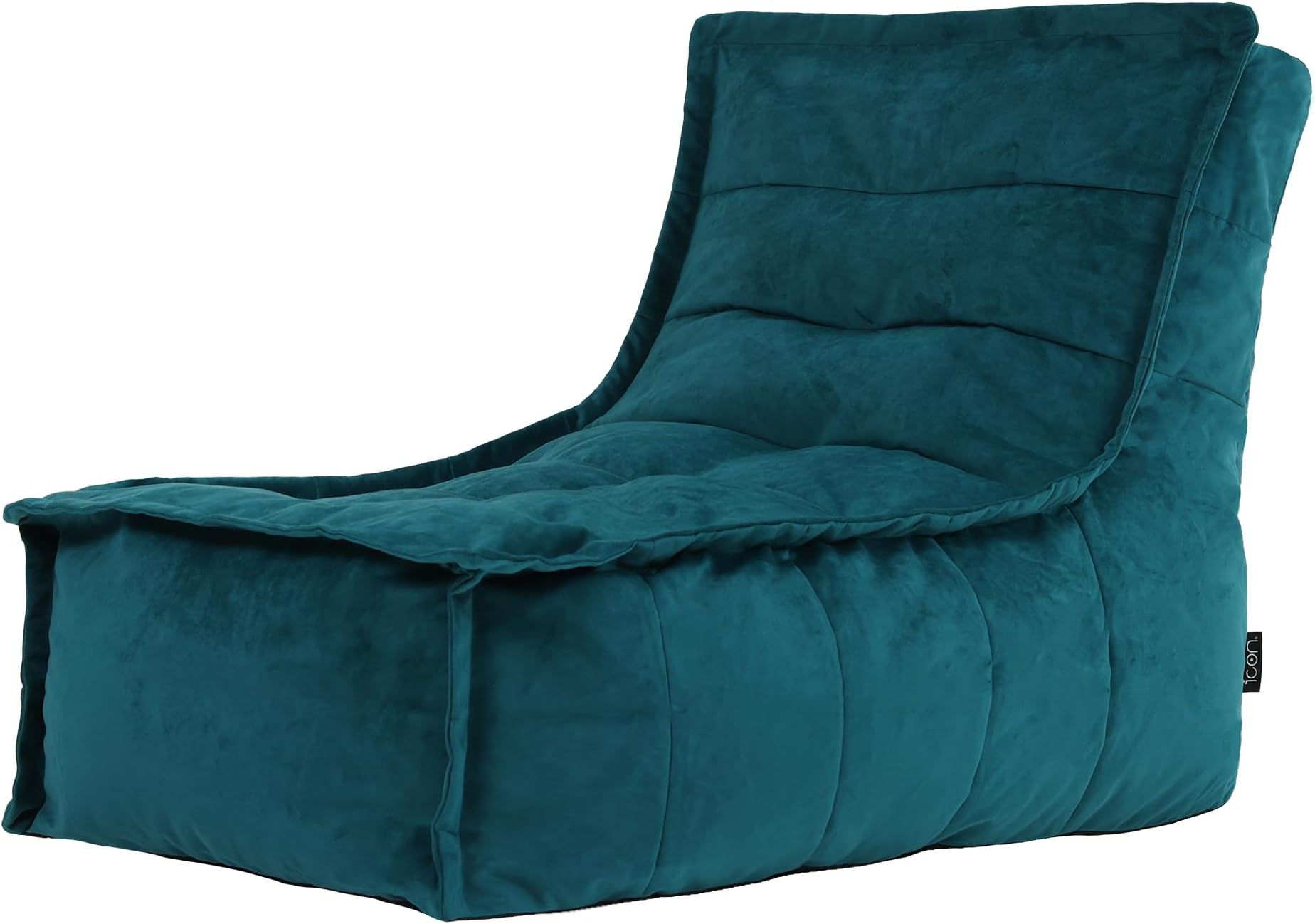 icon Dolce Velvet Lounge Bean Bag Chair, Teal Green, Large Adult Bean Bag with Filling Included, Accent Chair, Living Room, Living Room, Living Room Furniture, Bedroom Furniture