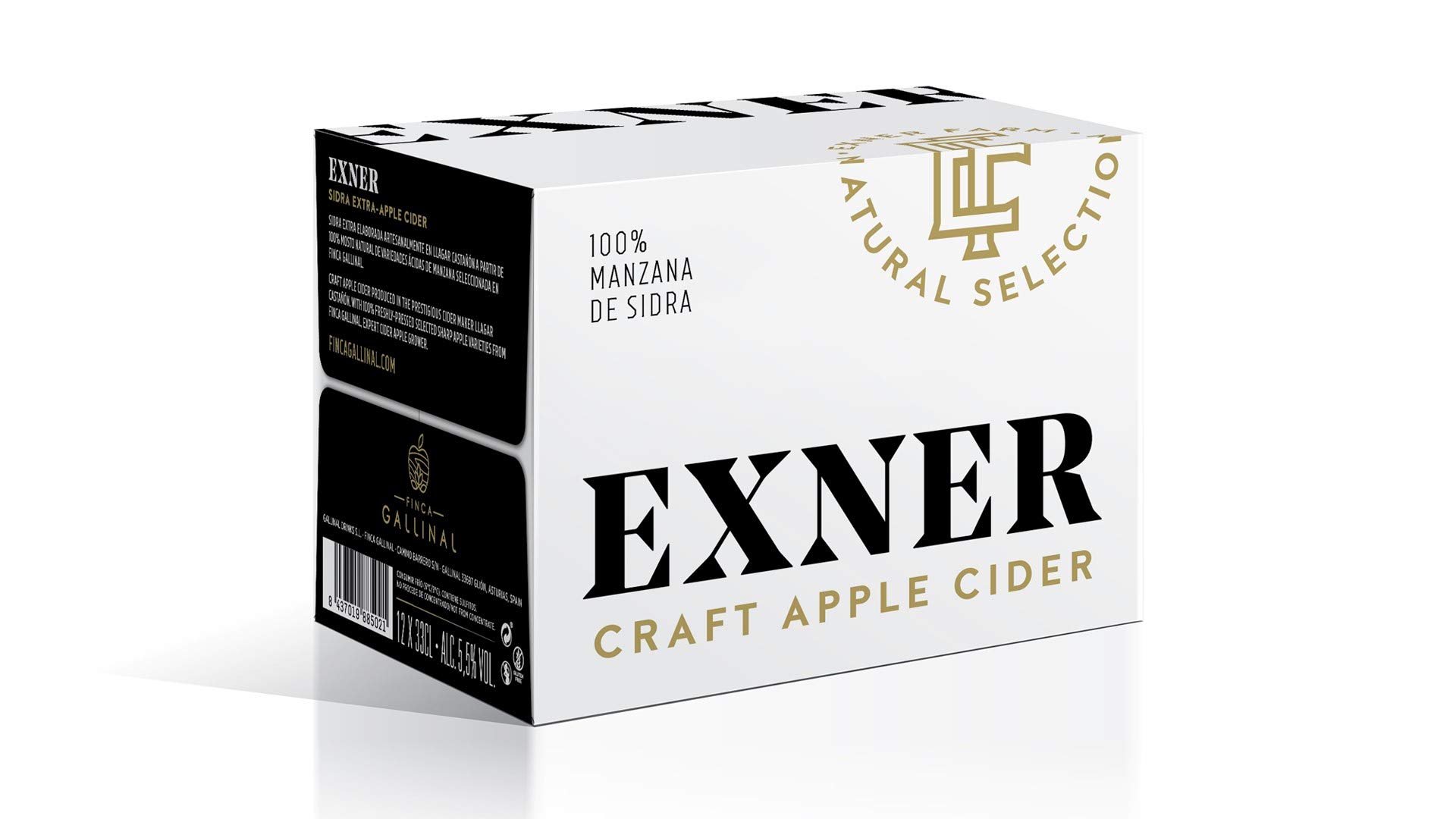 EXNER Craft Apple Cider - Sidra Artesana 100% Manzana - Sin Concentrado (12 x 33 cl)
