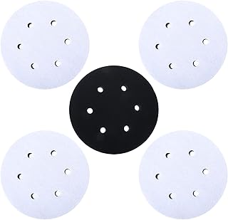 SPARKFIRE 5 Pack 6 Inch 6 Hole Hook and Loop Soft Sponge Interface Buffer Pad Sanding Disc Cushion Backing Pads for Polishing and Buffing