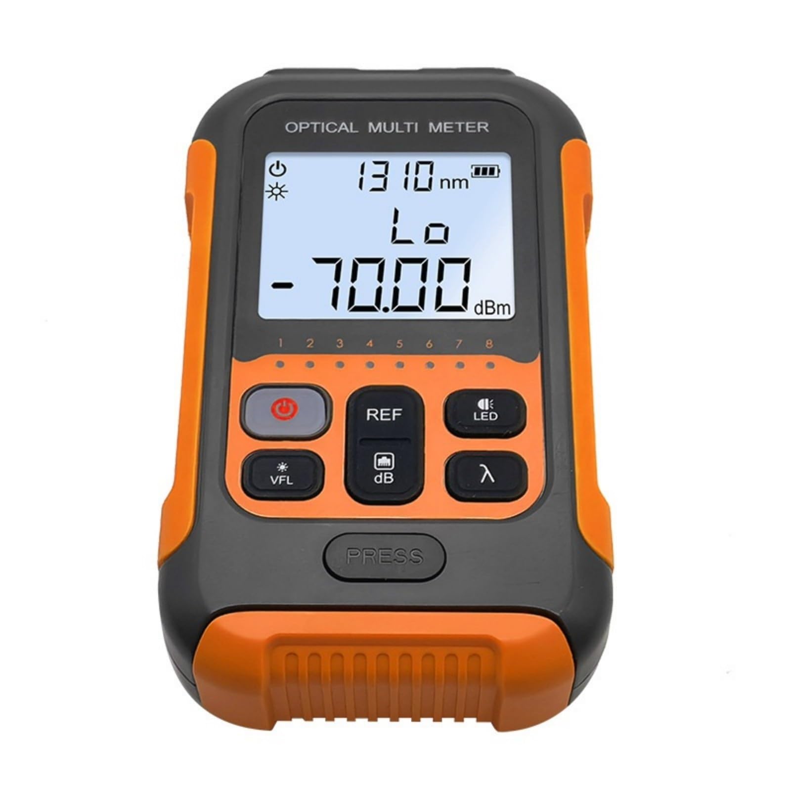 Optisches Leistungsmessgerät -70~+10dBm 4-in-1 Multifunktions-Glasfaser-Netzwerkkabeltester Visueller Fehlerorter 10-50MW (optional) Glasfaserprüfung(K)