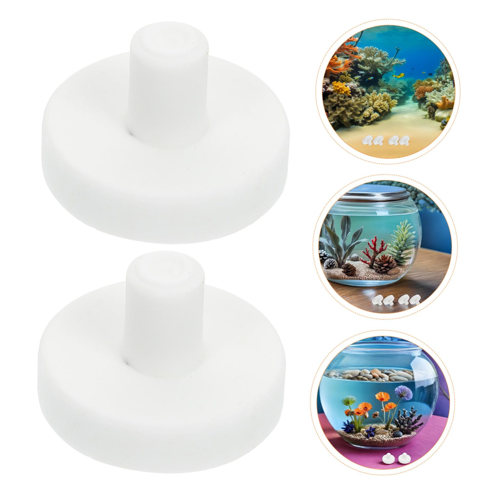 60 Stück Teiliges Keramik Basis Aquarien Korallenhalter Stabile Zuchtständer für Meerwasser Aquarium Fischbecken Zubehör