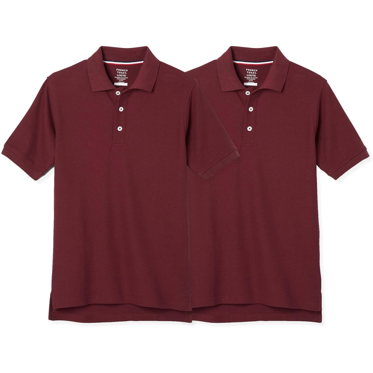 French Toast Boys' 2-Pack Short Sleeve Pique Polo Shirt